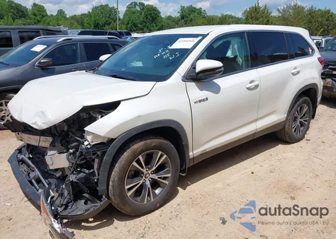 2019 Toyota Highlander Hybrid Le from USA, damaged, VIN 5TDBGRFH6KS070611